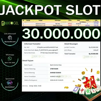 JACKPOT MAHJONG DAUNTOGEL