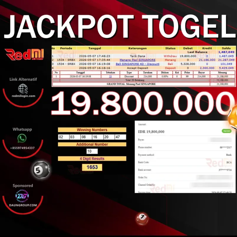JACKPOT TOGEL SINGAPORE